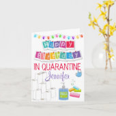 検疫ガーリー誕生日カード カード (黄色い花)