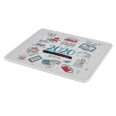 検疫クリスマスおもしろい2020年記念 カッティングボード (角)