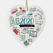 検疫クリスマスおもしろい2020年記念 セラミックオーナメント (右)