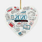 検疫クリスマスおもしろい2020年記念 セラミックオーナメント (裏面)