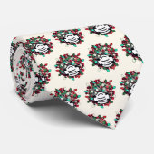 検疫クリスマスおもしろいCOVID病原体クリーム ネクタイ (ロール)