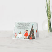 検疫クリスマスの詩の図解入りの、写真付きの休日 カード (正面)