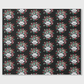 検疫クリスマス飾Covid病原マスク ラッピングペーパー (フラット)