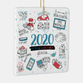 検疫クリスマス2020年記念 セラミックオーナメント (右)