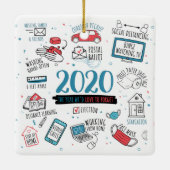 検疫クリスマス2020年記念 セラミックオーナメント (裏面)