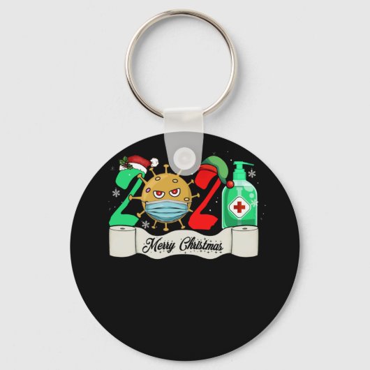 検疫クリスマス2021ギフト社会流通 キーホルダー (正面)