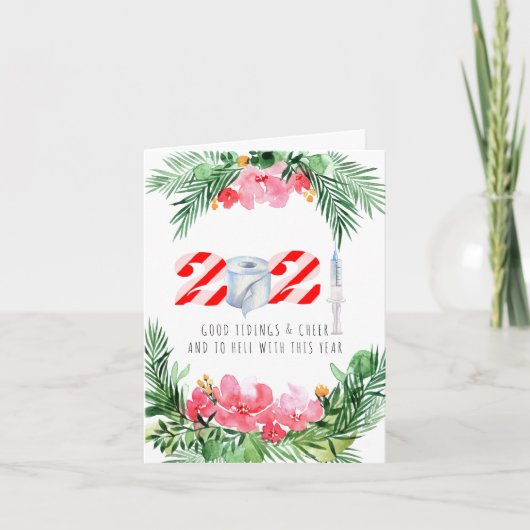 検疫クリスマス | おもしろい 2021年記念 シーズンカード (正面)