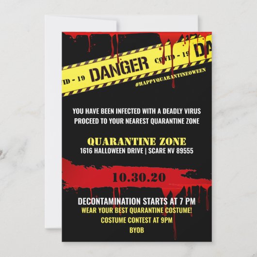 検疫ハローウィンパーティ 招待状 (正面)