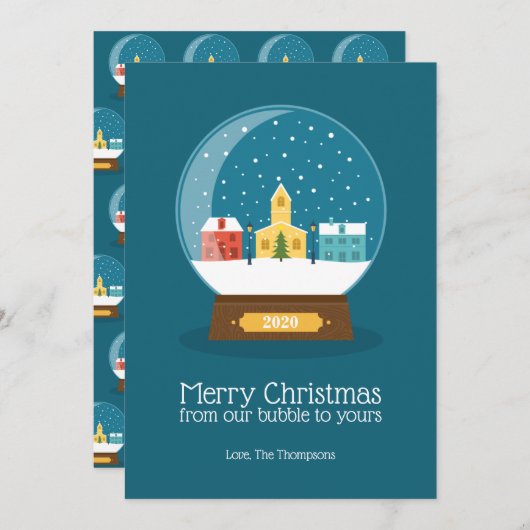 検疫バブルからのメリークリスマス シーズンカード (正面/裏面)