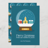 検疫バブルホリデーからのメリークリスマス シーズンカード (正面/裏面)