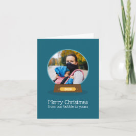 検疫バブルメリークリスマス写真 シーズンカード