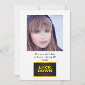 検疫バーチャルバースデーパーティーの写真 招待状 (裏面)