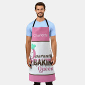 検疫パーソナライズされたベーキングクイーン エプロン (着用した状態)