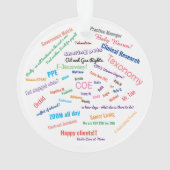 検疫パーソナライズされた活動2020クリスマス オーナメント (裏面)