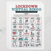 検疫ビンゴパンデミックのロックダウン活動 (正面/裏面)