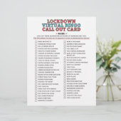 検疫ビンゴロックダウン活動の呼び出しリスト (スタンド正面)