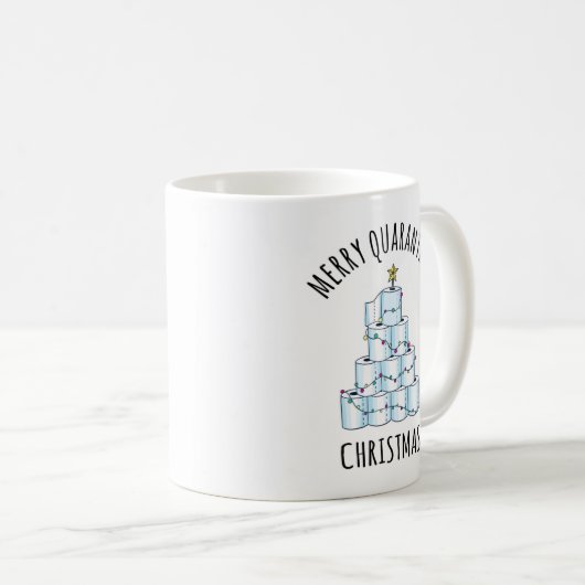 検疫メリークリスマスツリートイレ紙 コーヒーマグカップ (正面右)