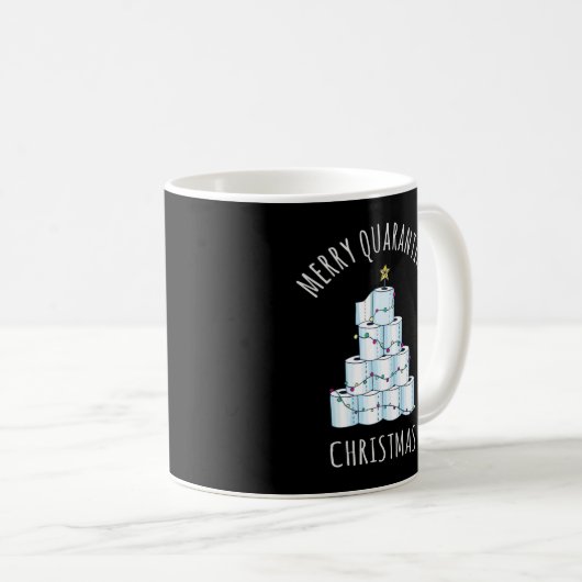 検疫メリークリスマスツリートイレ紙 コーヒーマグカップ (正面右)