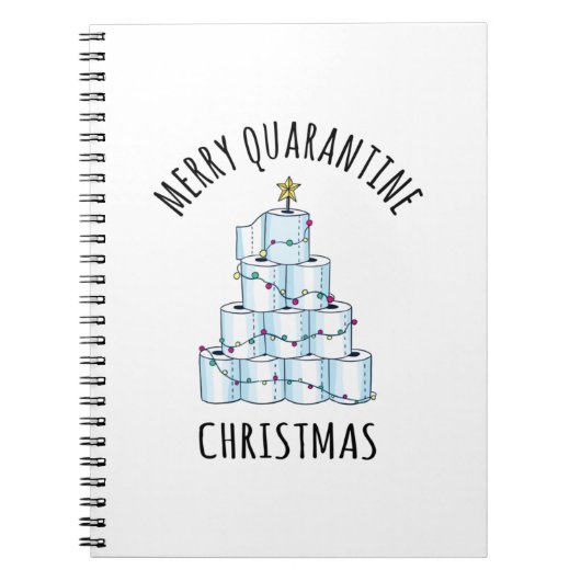 検疫メリークリスマスツリートイレ紙 ノートブック (正面)