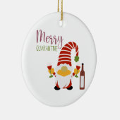 検疫メリークリスマス格言セラミックオーナメント セラミックオーナメント (右)