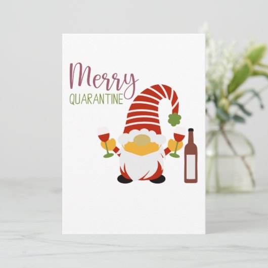 検疫メリークリスマス格言ホリデーカード シーズンカード (スタンド正面)