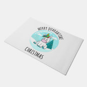 検疫メリークリスマス・ユニコーン ドアマット (アングル)