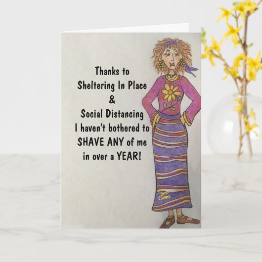 検疫ユーモアカード カード (黄色い花)