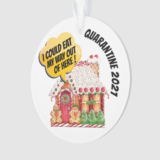 検疫ユーモア – 背面を参照… オーナメント (正面)