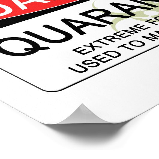 検疫危険標識 ポスター (角)