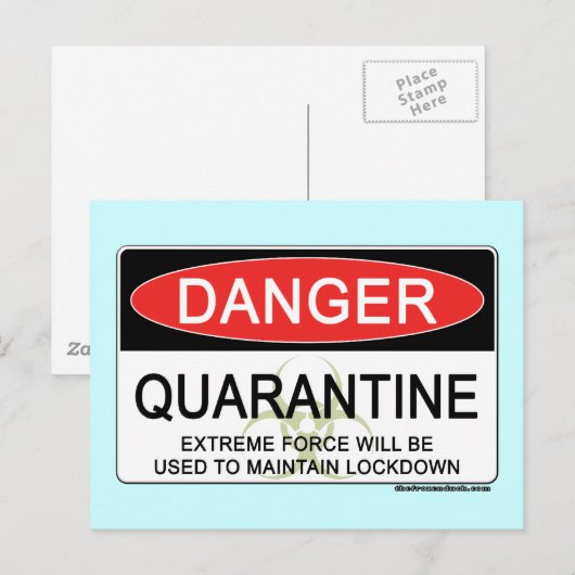 検疫危険標識 ポストカード (正面/裏面)