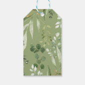 検疫森林動物緑のベビーの恩恵 ギフトタグ (裏面)