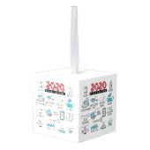 検疫活動2020年クリスマス記念 キューブオーナメント (裏面アングル)