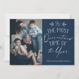 検疫済みのクリスマスシックブルーカスタム写真 シーズンカード