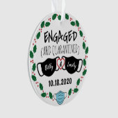 検疫済みコビ婚約したッド婚約クリスマス オーナメント (正面)