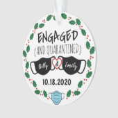 検疫済みコビ婚約したッド婚約クリスマス オーナメント (正面)