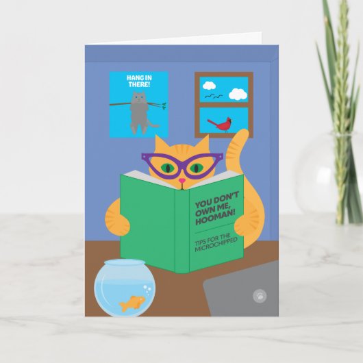 検疫用のネコグリーティングカード カード (正面)