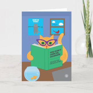 検疫用のネコグリーティングカード カード