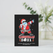 検疫聖おもしろい降誕祭お目出とう ポストカード (スタンド正面)