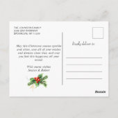 検疫聖おもしろい降誕祭お目出とう ポストカード (裏面)