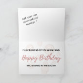 検疫誕生日カードおもしろいバラ金ゴールド カード (内部)