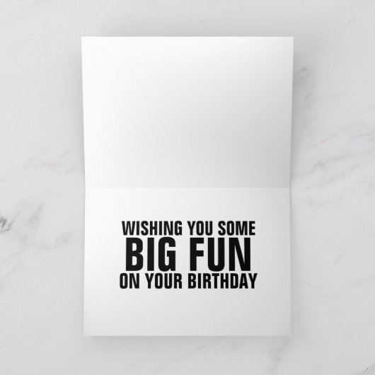 検疫誕生日チンパンジー挨拶カード カード (内部)