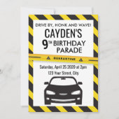 検疫誕生日パレード招待状 招待状 (正面)