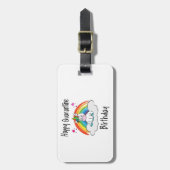 検疫誕生日ユニコーン虹 ラゲッジタグ (正面縦)
