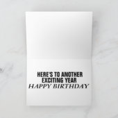 検疫退屈な男&チンパンジー誕生日カード カード (内部)