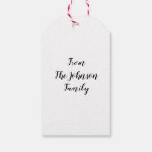 検疫重量増加サンタが煙突に立ち往生 ギフトタグ (裏面)