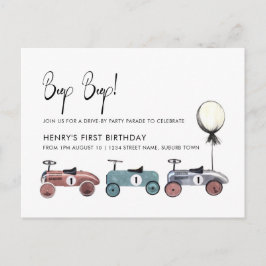 検疫1歳誕生日ドライブバイパレードパーティー ポストカード