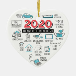 検疫2020クリスマスパンデミック記念 セラミックオーナメント