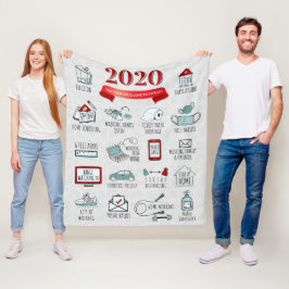 検疫2020年記念ロックダウンクリスマス フリースブランケット