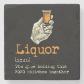 検疫2020酒の定義Gagを記念 ストーンコースター (正面)