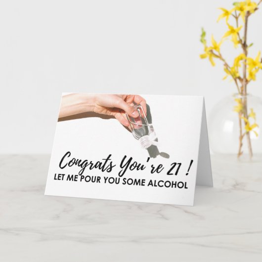 検疫21誕生日カードハンドサおもしろいニタイザ カード (黄色い花)